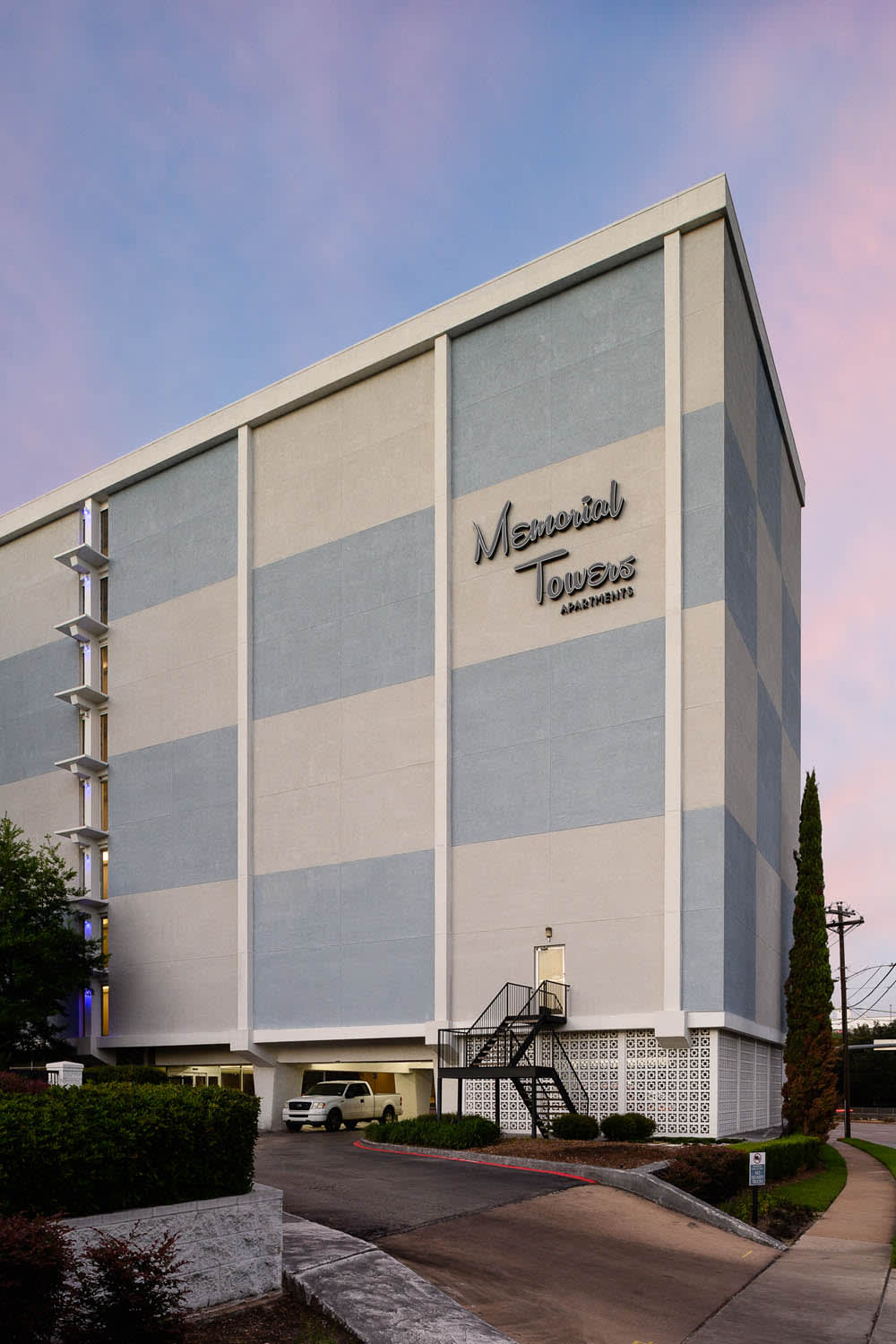 Memorial Towers from the street